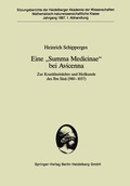 Cover: Eine "Summa Medicinae" bei Avicenna - Springer