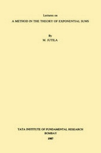 Abbildung von: Lectures on a Method in the Theory of Exponential Sums - Springer