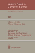 Cover: ECOOP '87. European Conference on Object-Oriented Programming - Springer