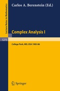 Cover: Complex Analysis I - Springer