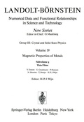 Cover: Thin Films / D&uuml;nne Filme - Springer