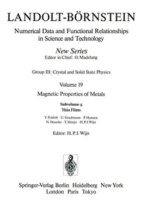 Enlarge image Cover: Thin Films / Dünne Filme - Springer