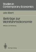 Cover: Beitr&auml;ge zur Wohlfahrts&ouml;konomie - Springer