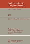 Cover: Category Theory and Computer Science - Springer