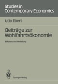 Cover: Beitr&auml;ge zur Wohlfahrts&ouml;konomie - Springer