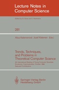Cover: Trends, Techniques, and Problems in Theoretical Computer Science - Springer