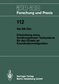 Cover: Entwicklung eines ber&uuml;hrungslosen Tastsystems f&uuml;r den Einsatz an Koordinatenme&szlig;ger&auml;ten - Springer