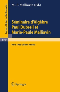 Abbildung von: Séminaire d'Algèbre Paul Dubreil et Marie-Paule Malliavin - Springer