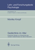 Cover: Ged&auml;chtnis im Alter - Springer