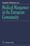 Cover: Medical Manpower in the European Community - Springer