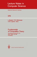 Cover: Fundamentals of Computation Theory - Springer