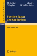Cover: Function Spaces and Applications - Springer