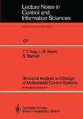 Cover: Structural Analysis and Design of Multivariable Control Systems - Springer