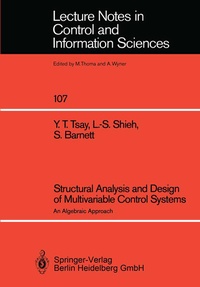 Enlarge image Cover: Structural Analysis and Design of Multivariable Control Systems - Springer