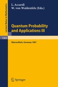 Cover: Quantum Probability and Applications III - Springer