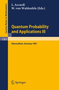 Enlarge image Cover: Quantum Probability and Applications III - Springer