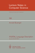 Cover: PORTAL Language Description - Springer