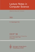 Cover: ESOP '88 - Springer