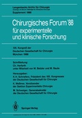 Cover: 105. Kongre&szlig; der Deutschen Gesellschaft f&uuml;r Chirurgie M&uuml;nchen, 6.-9. April 1988 - Springer