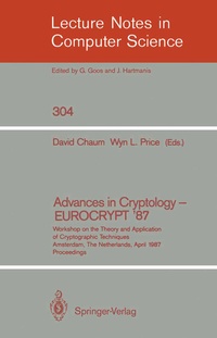 Abbildung von: Advances in Cryptology - EUROCRYPT '87 - Springer