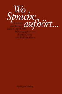 Enlarge image Cover: Wo Sprache aufhört.... - Springer
