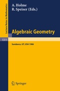 Cover: Algebraic Geometry. Sundance 1986 - Springer