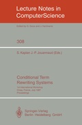 Cover: Conditional Term Rewriting Systems - Springer