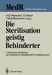 Abbildung von: Die Sterilisation geistig Behinderter - Springer