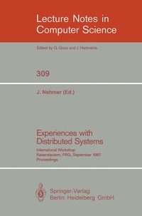 Enlarge image Cover: Experiences with Distributed Systems - Springer