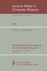 Enlarge image Cover: 9th International Conference on Automated Deduction - Springer