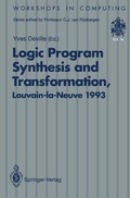 Cover: Logic Program Synthesis and Transformation - Springer