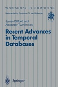 Cover: Recent Advances in Temporal Databases - Springer