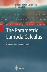 Enlarge image Cover: The Parametric Lambda Calculus - Springer