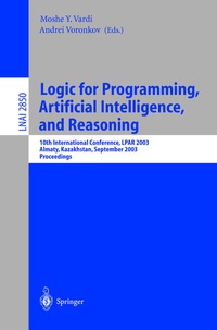Enlarge image Cover: Logic for Programming, Artificial Intelligence, and Reasoning - Springer