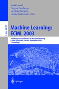 Cover: Machine Learning: ECML 2003 - Springer