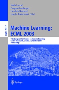 Enlarge image Cover: Machine Learning: ECML 2003 - Springer