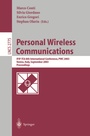 Cover: Personal Wireless Communications - Springer