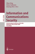 Cover: Information and Communications Security - Springer