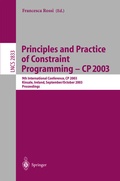 Cover: Principles and Practice of Constraint Programming - CP 2003 - Springer