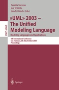 Cover: UML 2003 -- The Unified Modeling Language, Modeling Languages and Applications - Springer