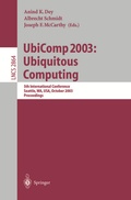 Cover: UbiComp 2003: Ubiquitous Computing - Springer