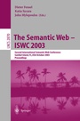 Cover: The Semantic Web - ISWC 2003 - Springer