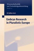 Cover: Embryo Research in Pluralistic Europe - Springer