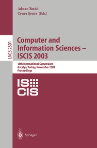 Enlarge image Cover: Computer and Information Sciences -- ISCIS 2003 - Springer