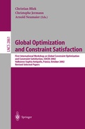 Cover: Global Optimization and Constraint Satisfaction - Springer