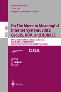 Cover: On The Move to Meaningful Internet Systems 2003: CoopIS, DOA, and ODBASE - Springer