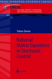Enlarge image Cover: Rational Matrix Equations in Stochastic Control - Springer