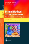 Cover: Formal Methods at the Crossroads. From Panacea to Foundational Support - Springer