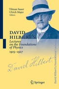 Cover: David Hilbert's Lectures on the Foundations of Physics 1915-1927 - Springer