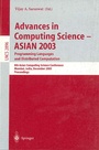 Cover: Advances in Computing Science - ASIAN 2003, Programming Languages and Distributed Computation - Springer